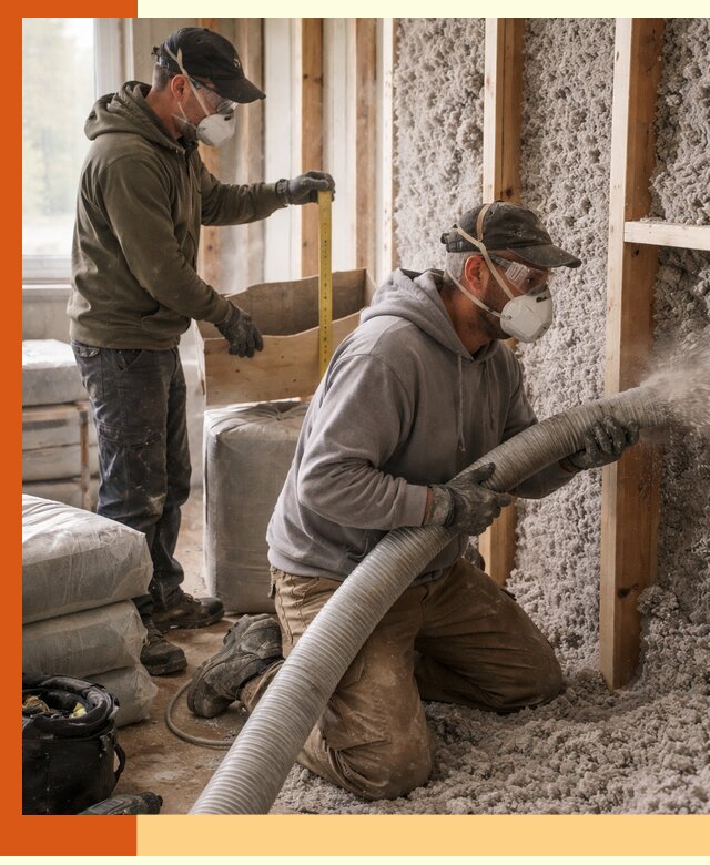 Утепление таунхауса эковатой в Сестрорецке для максимально теплых стен