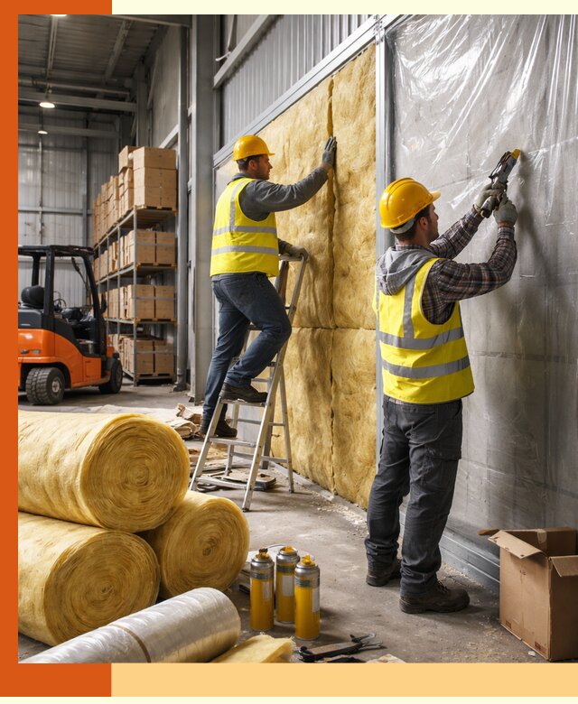 Утепление склада с техникой в Сестрорецке под ключ