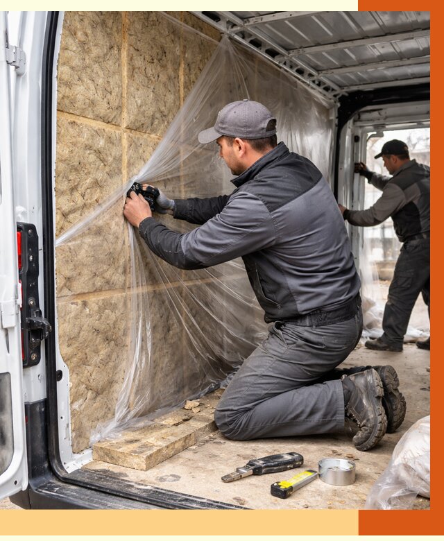 Утепление фургона в Сестрорецке от 16911 руб/м2 — утепление фургона ППУ и кузова | ТепломастерСст