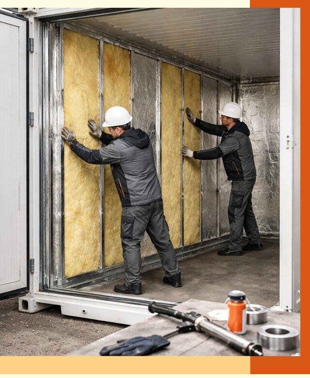 Утепление рефрижераторного контейнера в Сестрорецке от 46121 руб./м² | ТепломастерСст