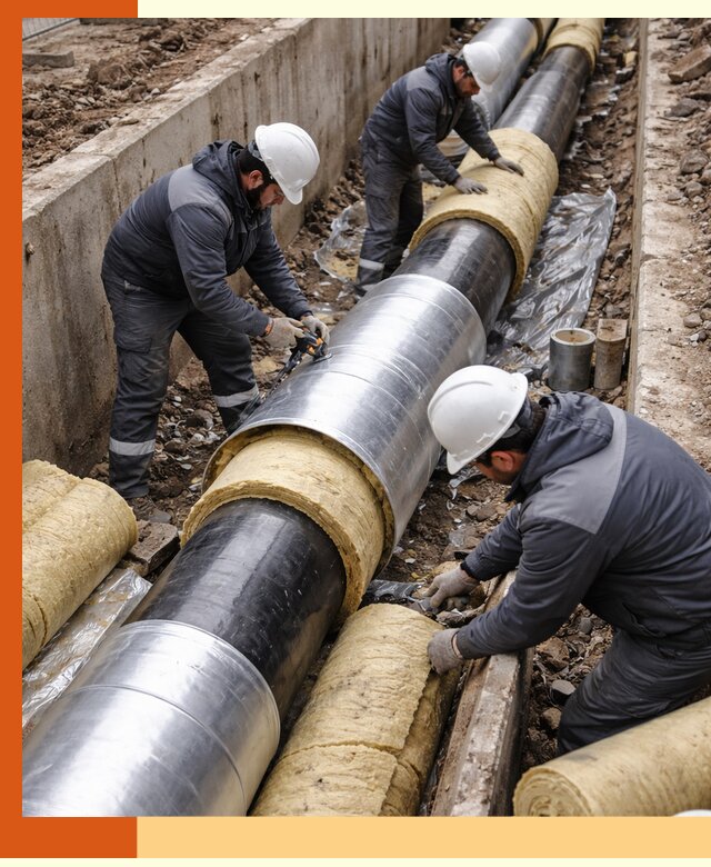 Утепление теплотрассы в Сестрорецке: утеплительные работы и материалы