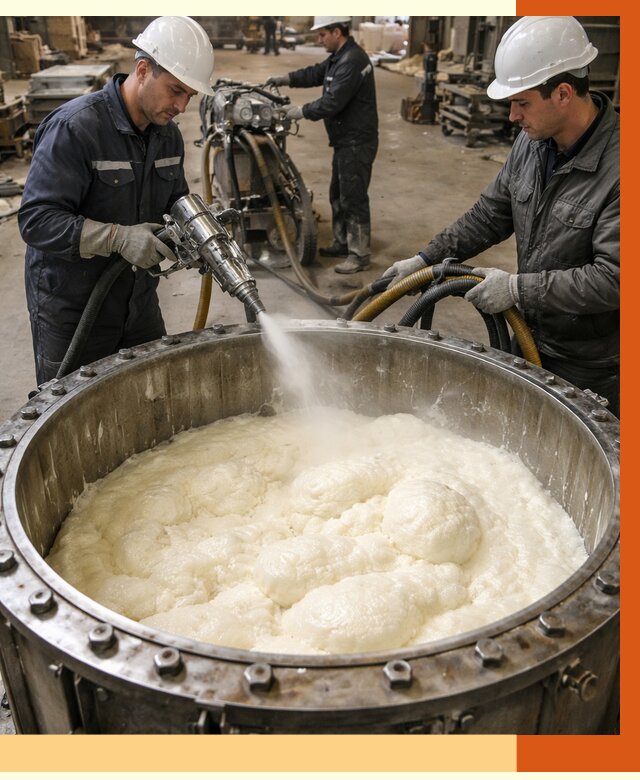 Заливка ППУ в емкости в Сестрорецке от 7431 руб. — утепление емкости под ключ | ТепломастерСст