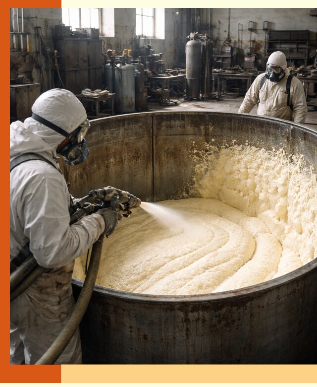 Заливка ппу в емкости с полной изоляцией и герметизацией в Сестрорецке