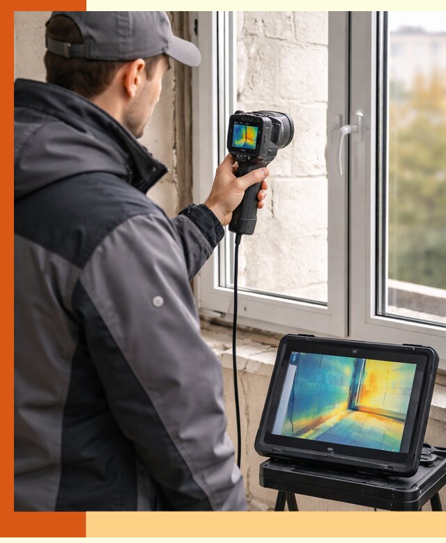 Тепловизионное обследование дома в Сестрорецке для выявления утечек тепла